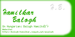 hamilkar balogh business card